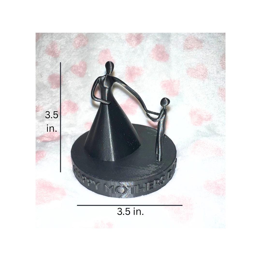 Happy Mothers Day Gift 3D printed mom and son sculpture to show mom is appreciated. small trinket for mom. small mothers day present.