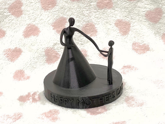 Happy Mothers Day Gift 3D printed mom and son sculpture to show mom is appreciated. small trinket for mom. small mothers day present.